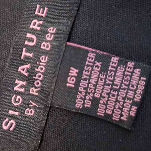 Formal Maxi Dress, Black And Gold, Floral Rose Design, Robbie Bee, Sz 16, NWOT - Picture 13 of 14